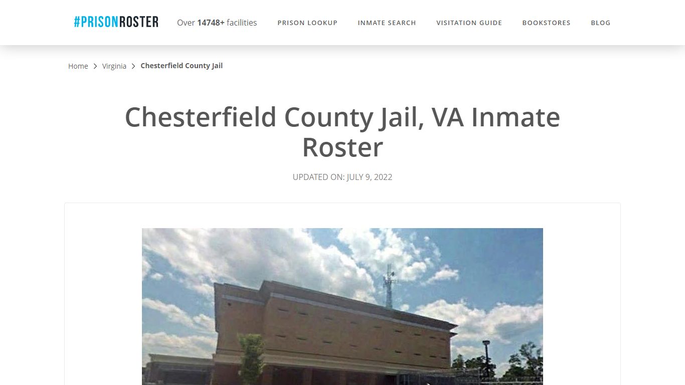 Chesterfield County Jail, VA Inmate Roster